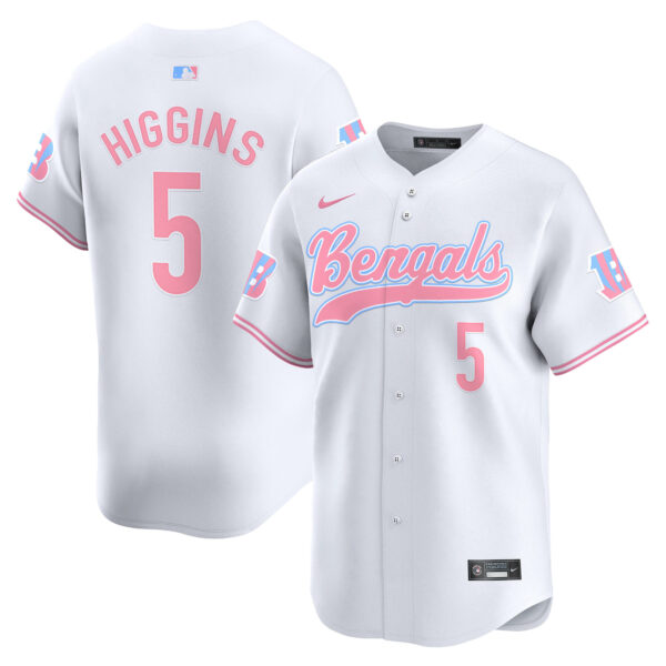 Unisex Bengals Bubblegum Pink Vapor Premier Limited Jersey - All Stitched - Image 29