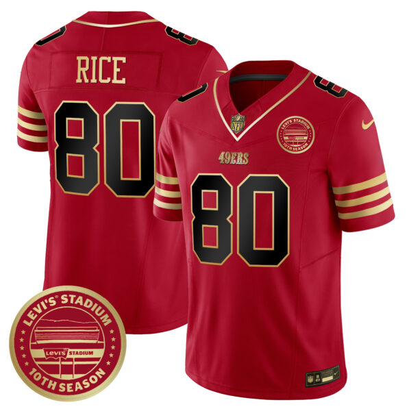 Men's 49ers Levi's Stadium 10th Season Patch Vapor Limited Jersey - All Stitched - Image 16
