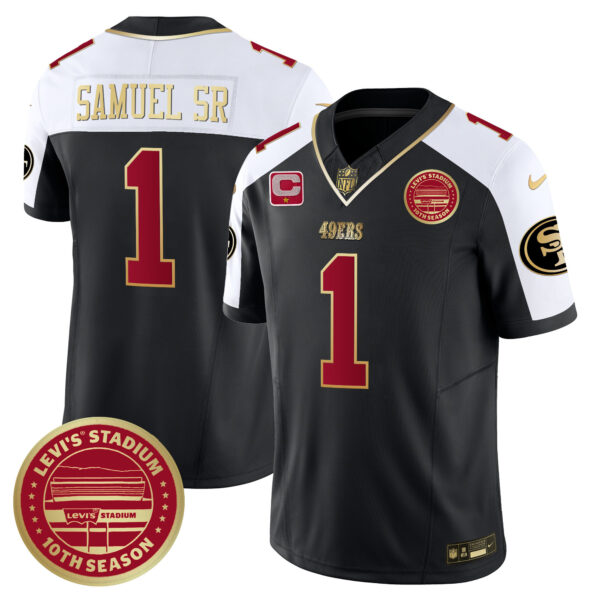 Men's 49ers Levi's Stadium 10th Season Patch Vapor Limited Jersey - All Stitched - Image 2