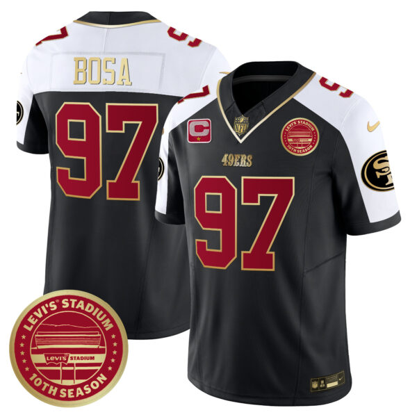 Men's 49ers Levi's Stadium 10th Season Patch Vapor Limited Jersey - All Stitched - Image 7