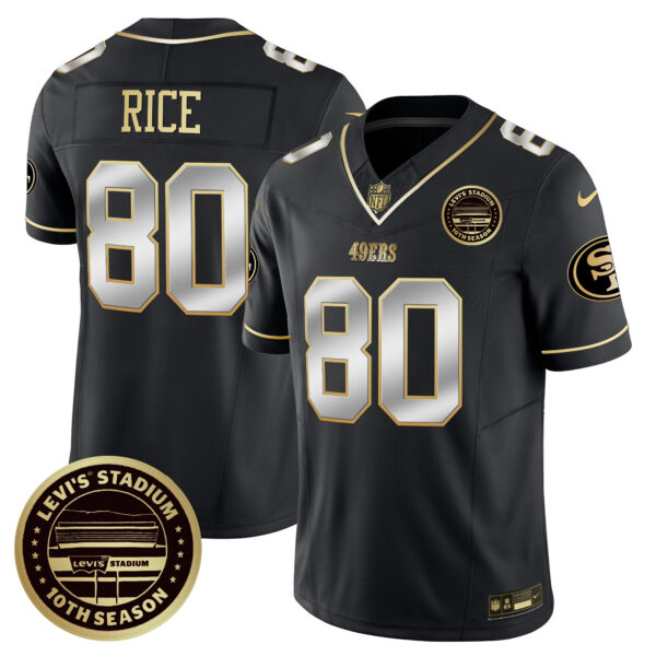Men's 49ers Levi's Stadium 10th Season Patch Vapor Limited Jersey - All Stitched - Image 36