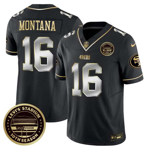 Men's 49ers Levi's Stadium 10th Season Patch Vapor Limited Jersey - All Stitched - Image 38