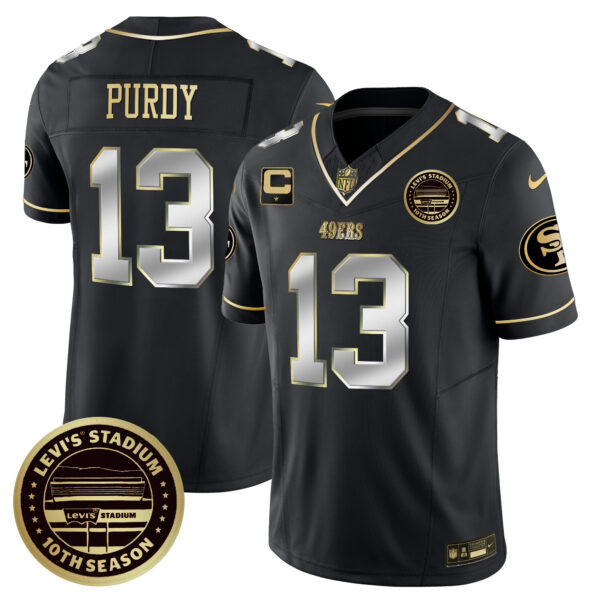 Men's 49ers Levi's Stadium 10th Season Patch Vapor Limited Jersey - All Stitched - Image 33