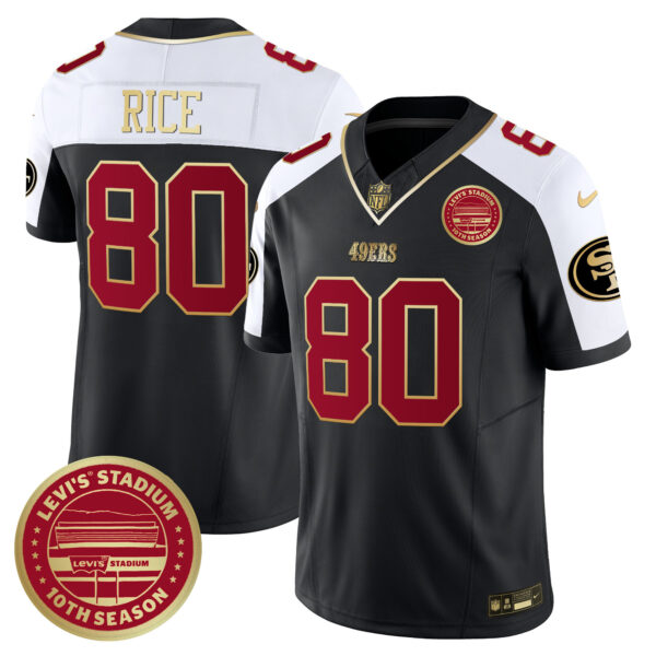 Men's 49ers Levi's Stadium 10th Season Patch Vapor Limited Jersey - All Stitched - Image 6