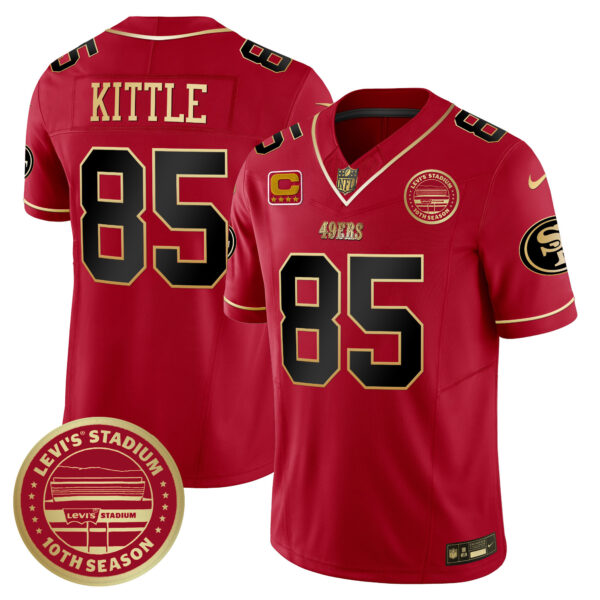 Men's 49ers Levi's Stadium 10th Season Patch Vapor Limited Jersey - All Stitched - Image 24
