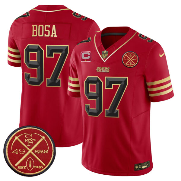 Men's 49ers Est.1946 Patch Vapor Limited Jersey V2 - All Stitched - Image 17