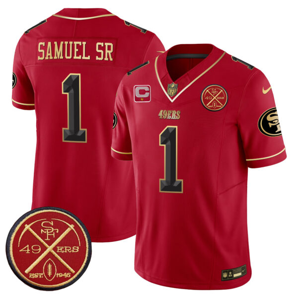 Men's 49ers Est.1946 Patch Vapor Limited Jersey V2 - All Stitched - Image 22