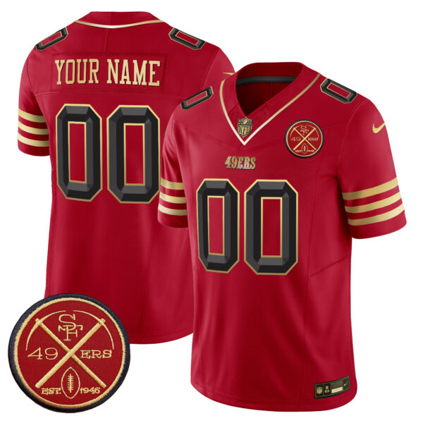 49ers Est.1946 Patch Vapor Limited Custom Jersey V2 - All Stitched - Image 2