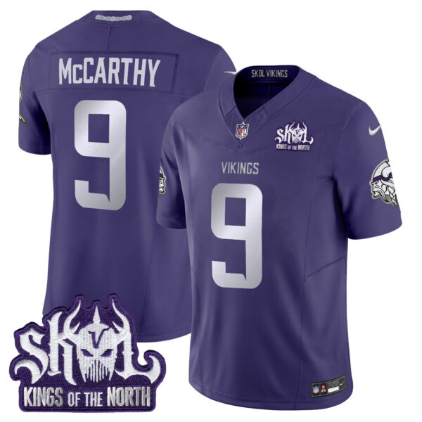 Men's Minnesota Vikings 2025 Winter Warrior Skol Patch Vapor Limited Jersey - All Stitched - Image 37
