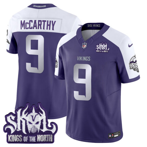 Men's Minnesota Vikings 2025 Winter Warrior Skol Patch Vapor Limited Jersey - All Stitched - Image 28