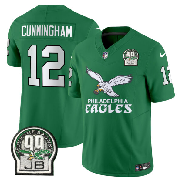 Men's Eagles Kelly Green Vapor Limited Jersey V5 - All Stitched - Image 24
