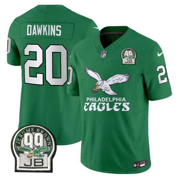 Men's Eagles Kelly Green Vapor Limited Jersey V5 - All Stitched - Image 21