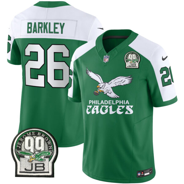 Men's Eagles Kelly Green Vapor Limited Jersey V5 - All Stitched - Image 9