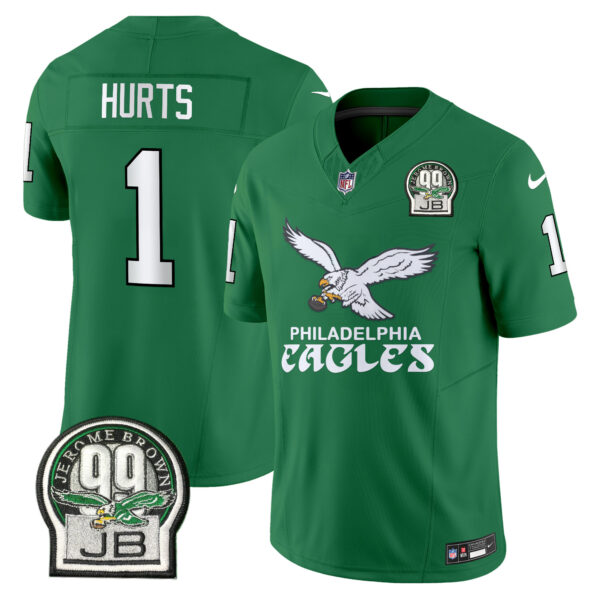 Men's Eagles Kelly Green Vapor Limited Jersey V5 - All Stitched - Image 18
