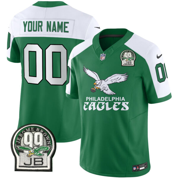 Eagles Kelly Green Vapor Limited Custom Jersey V5 - All Stitched - Image 2