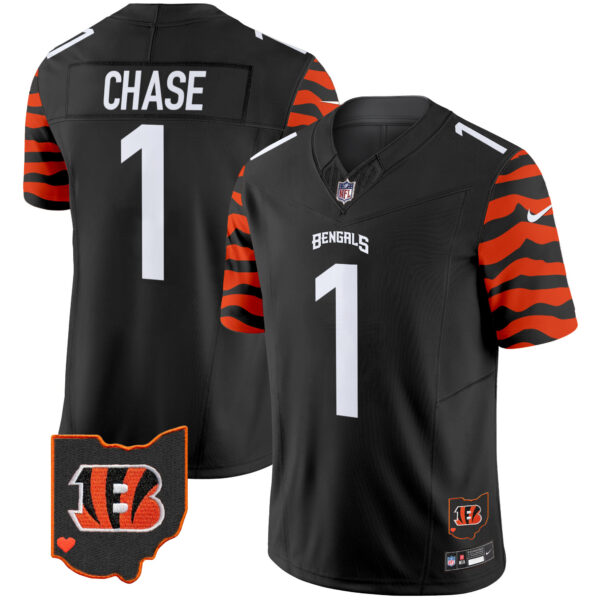Men's Bengals Stripes Vapor Limited Jersey - All Stitched - Image 9