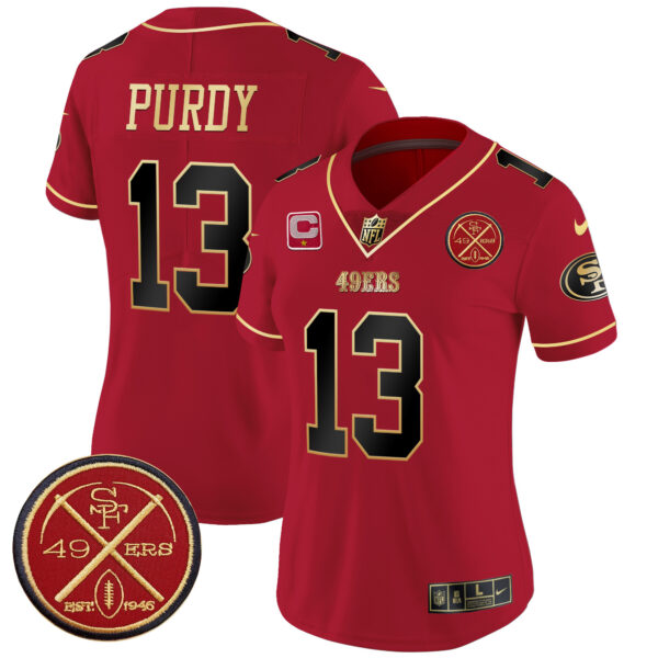 Women's 49ers Est.1946 Patch Vapor Limited Jersey - All Stitched - Image 23