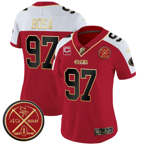 Women's 49ers Est.1946 Patch Vapor Limited Jersey - All Stitched - Image 47
