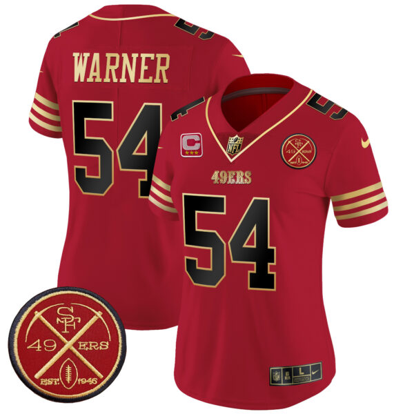 Women's 49ers Est.1946 Patch Vapor Limited Jersey - All Stitched - Image 15