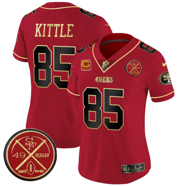 Women's 49ers Est.1946 Patch Vapor Limited Jersey - All Stitched - Image 24