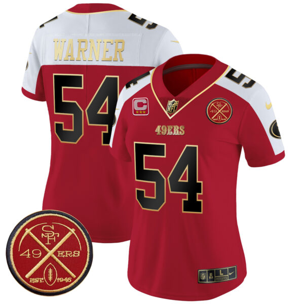 Women's 49ers Est.1946 Patch Vapor Limited Jersey - All Stitched - Image 45