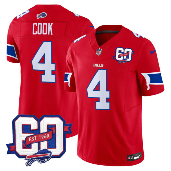 Men's Bills 60th Anniversary Patch Vapor Limited Jersey - All Stitched - Image 8