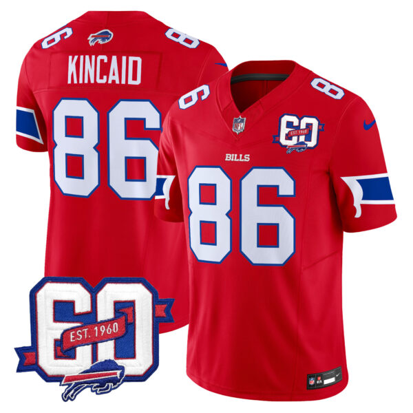 Men's Bills 60th Anniversary Patch Vapor Limited Jersey - All Stitched - Image 12