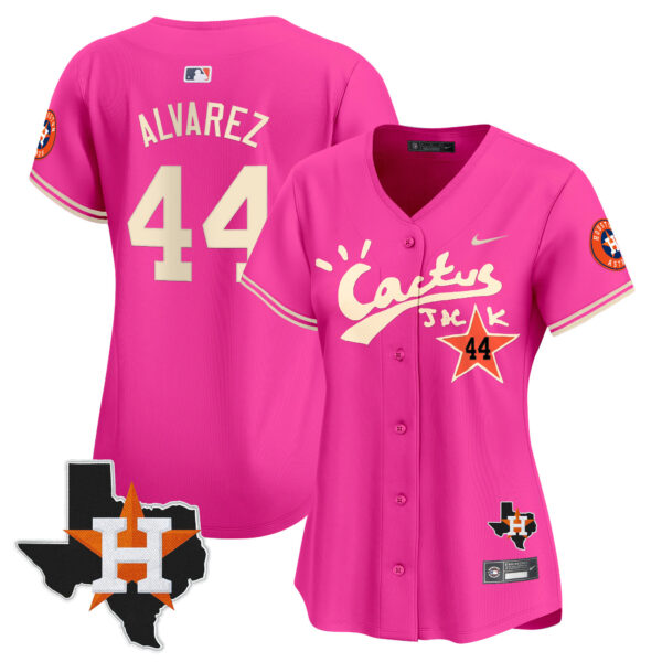 Women's Houston Astros Cactus Jack Patch Vapor Premier Limited Jersey V11 - Stitched - Image 42
