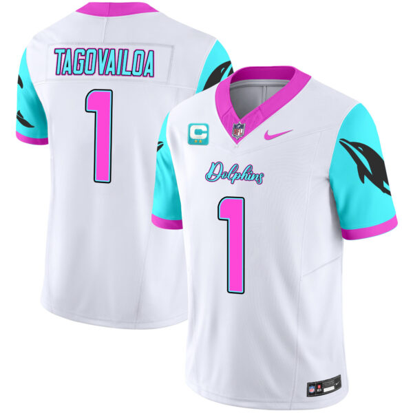 Men's Dolphins "Miami Vice" Vapor Limited Jersey - All Stitched - Image 25