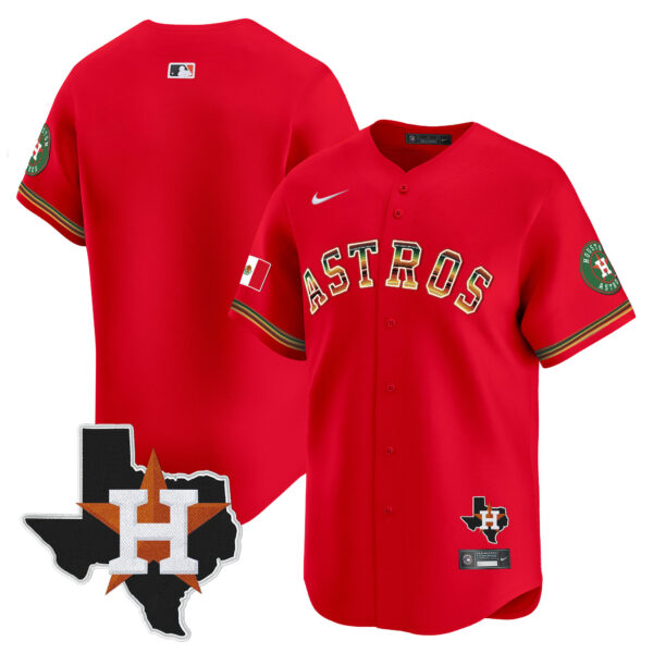 Men's Houston Astros Mexico Traditional Style Vapor Premier Limited Jersey - All Stitched - Image 50