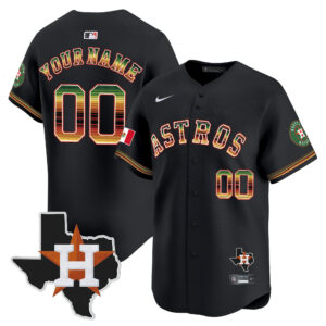 Houston Astros Mexico Traditional Style Vapor Premier Limited Custom Jersey - All Stitched