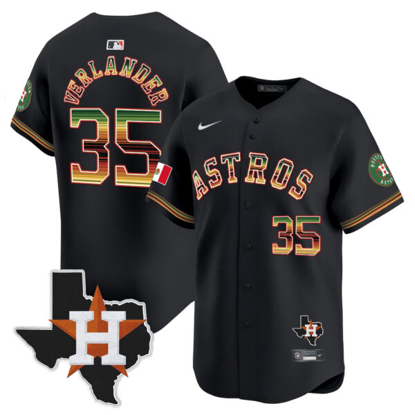 Men's Houston Astros Mexico Traditional Style Vapor Premier Limited Jersey - All Stitched - Image 7