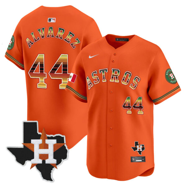 Men's Houston Astros Mexico Traditional Style Vapor Premier Limited Jersey - All Stitched - Image 26