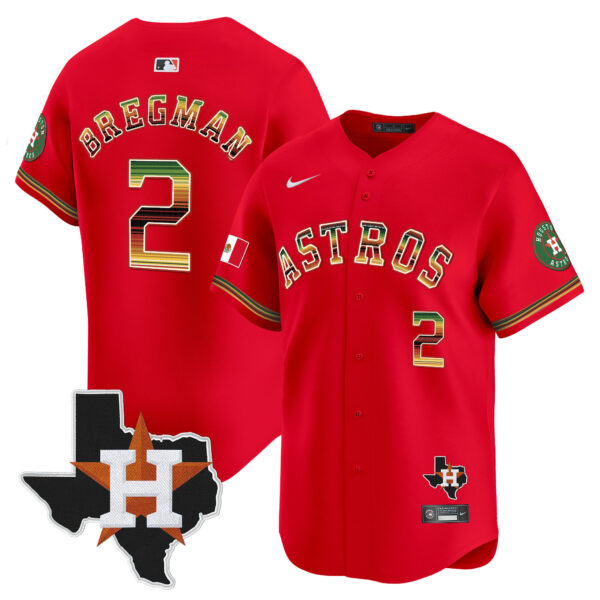 Men's Houston Astros Mexico Traditional Style Vapor Premier Limited Jersey - All Stitched - Image 45