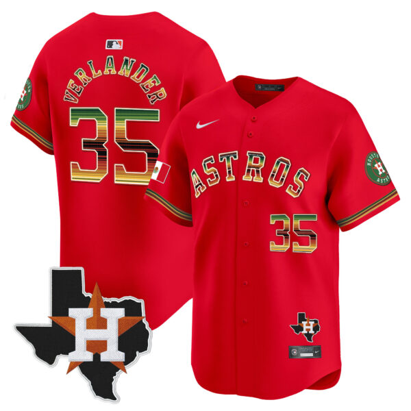 Men's Houston Astros Mexico Traditional Style Vapor Premier Limited Jersey - All Stitched - Image 47