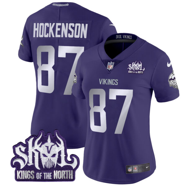 Women's Minnesota Vikings 2024 Winter Warrior Skol Patch Vapor Limited Jersey - All Stitched - Image 44