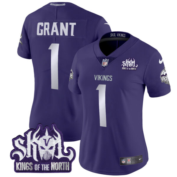 Women's Minnesota Vikings 2024 Winter Warrior Skol Patch Vapor Limited Jersey - All Stitched - Image 42