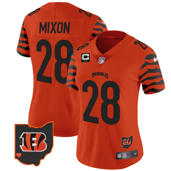 Women's Bengals Stripes Vapor Limited Jersey - All Stitched - Image 18