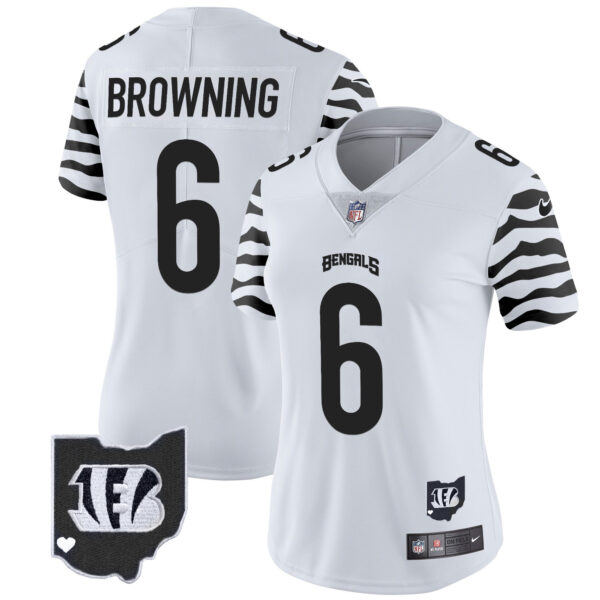 Women's Bengals Stripes Vapor Limited Jersey - All Stitched - Image 6