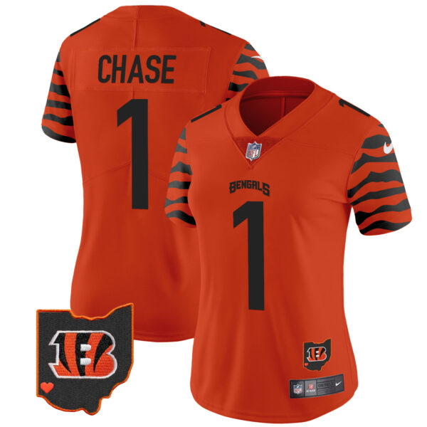Women's Bengals Stripes Vapor Limited Jersey - All Stitched - Image 16