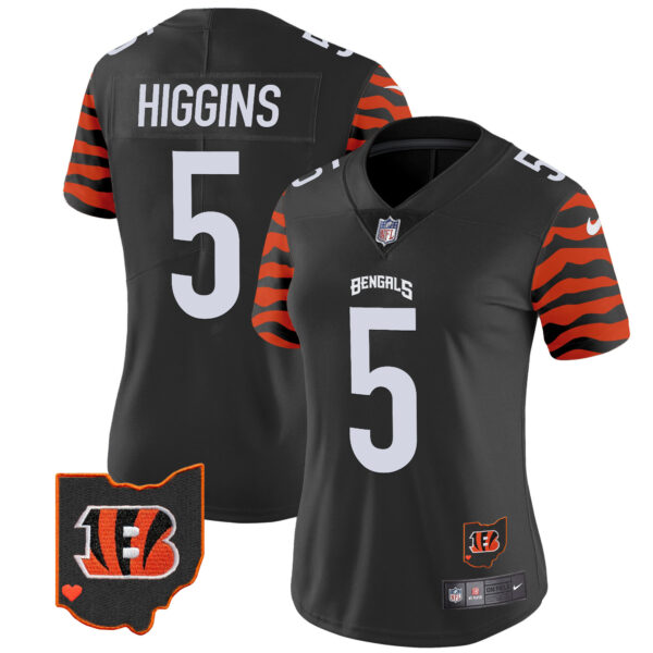 Women's Bengals Stripes Vapor Limited Jersey - All Stitched - Image 12