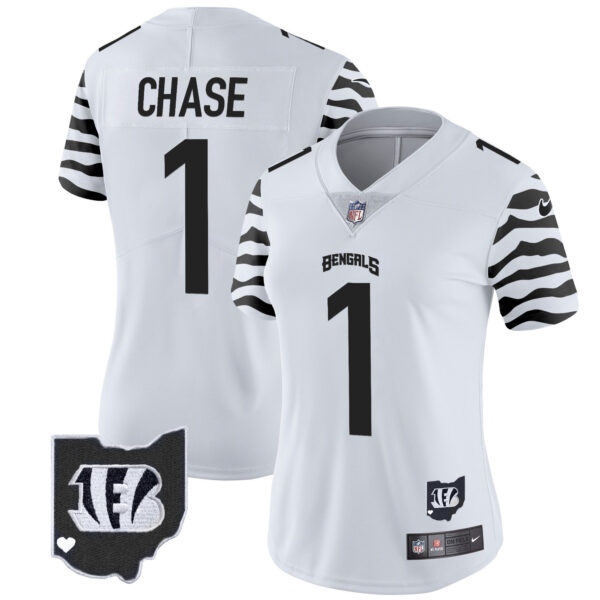 Women's Bengals Stripes Vapor Limited Jersey - All Stitched - Image 2