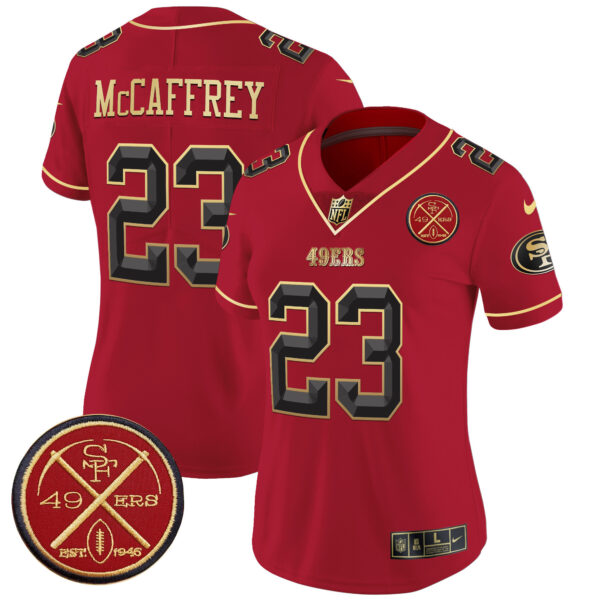 Women's 49ers Est.1946 Patch Vapor Limited Jersey V2 - All Stitched - Image 21