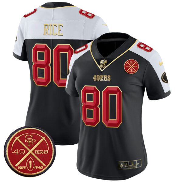 Women's 49ers Est.1946 Patch Vapor Limited Jersey V2 - All Stitched - Image 6