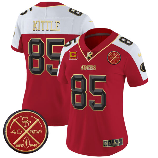Women's 49ers Est.1946 Patch Vapor Limited Jersey V2 - All Stitched - Image 34