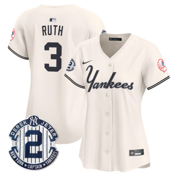 Women's Yankees Throwback Vapor Premier Limited Jersey - All Stitched - Image 11