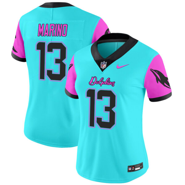 Women's Dolphins Miami Vice Vapor Limited Jersey - All Stitched - Image 13