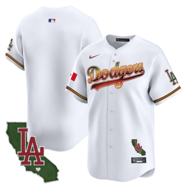 Men's Dodgers Mexico Traditional Style Vapor Premier Limited Jersey - All Stitched - Image 8