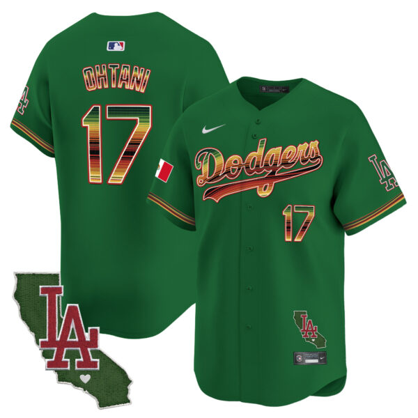 Men's Dodgers Mexico Traditional Style Vapor Premier Limited Jersey - All Stitched - Image 34