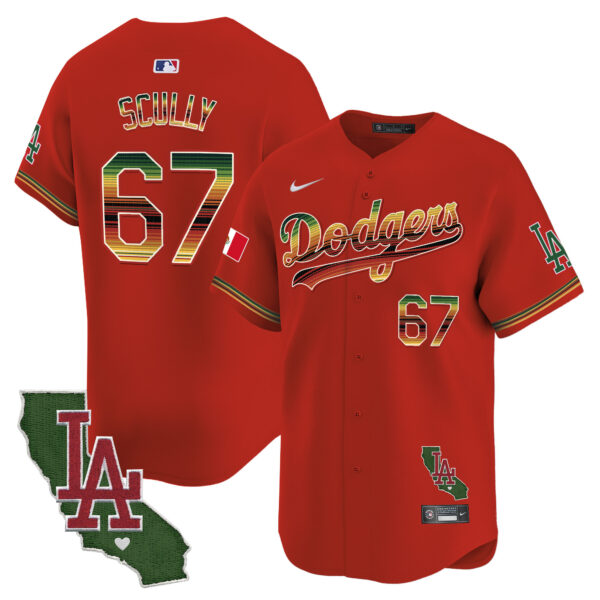 Men's Dodgers Mexico Traditional Style Vapor Premier Limited Jersey - All Stitched - Image 46